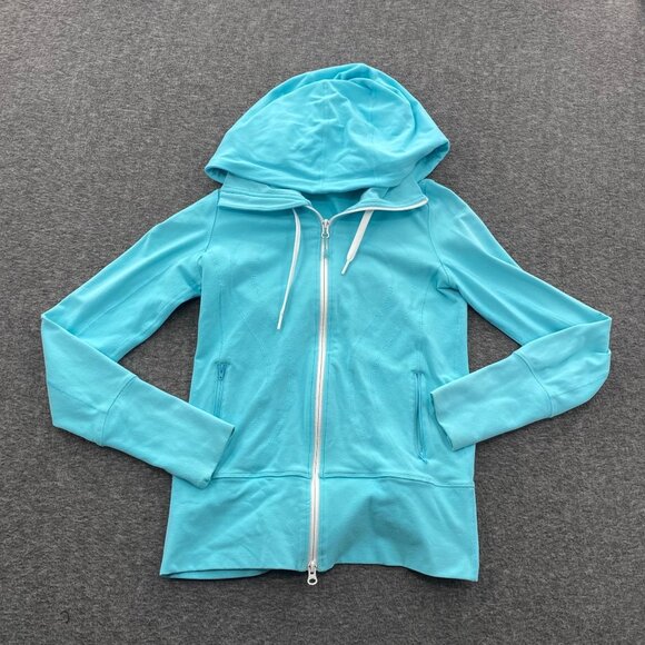 Lululemon In Stride Jacket Womens Size 6‎ Blue Crossfit Gym Running Casual - Picture 1 of 10